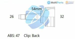 Шарнирный комплект, приводной вал