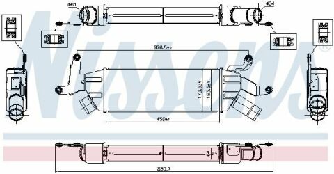 Интеркулер MITSUBISHI OUTLANDER (CW0) (07-) 2.2 DI-D