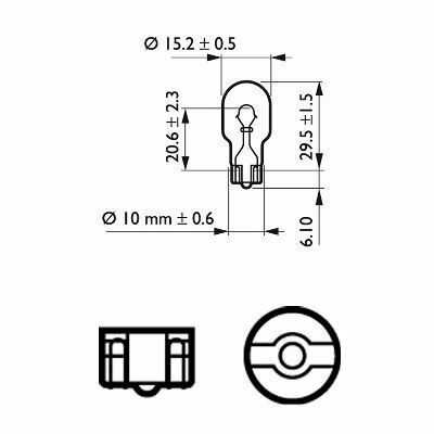 12067B2 (PHILIPS) W16W 12V 16W  W2,1x9,5d