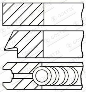 Кільця поршневі BMW 3 (E90)/5(E60/F10) 04-16 (84mm/STD) (1.75-1.75-2) N47 D20