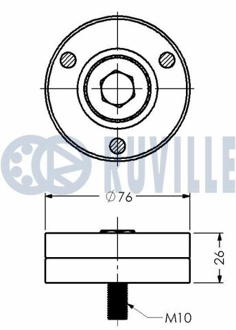 RUVILLE VW Ролик натяж. ремня генератора Golf, Bora 1.4/1.6 99-