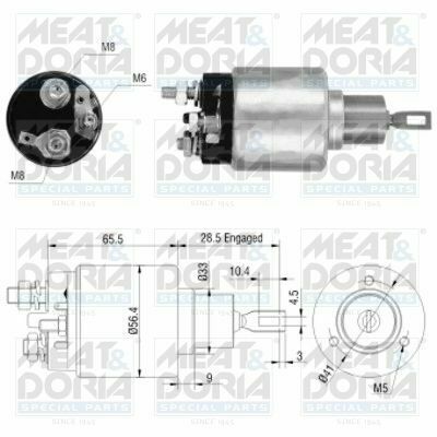 Втягивающее реле astra f 1.8 i (f35, m35) 91-98, kadett e (t85) 2.0 gsi-91, saab 9-5 (ys3e) 2.3 turbo 01-09