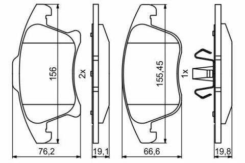 Колодки гальмівні (передні) Ford Galaxy III/S-Max/Mondeo V 15-