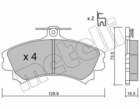 Колодки тормозные (передние) Mitsubishi Colt 04-12/Carisma/Space Star/Volvo S40/V40 95-06/Smart 04-