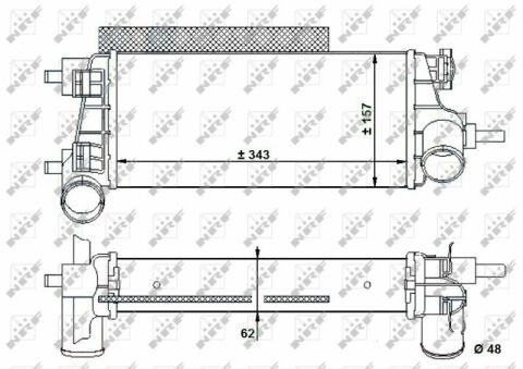 Радиатор интеркулера Ford Focus/C-Max/Transit 1.0 EcoBoost 12-