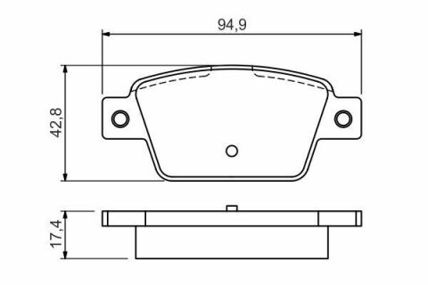 Тормозные колодки задние STILO, BRAVO 1.2 16V-2.4 20V 01- FIAT