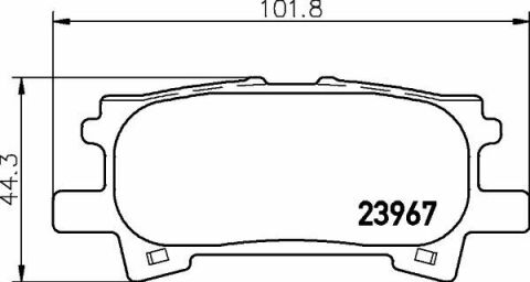 Гальмівні колодки зад. Lexus RX 03-08 (Sumitomo)