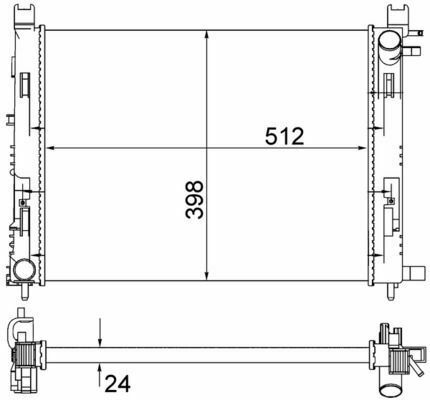 Радіатор охолодження Renault Dokker/Dacia Logan 1.2TCe/1.6/1.5dCi 12-