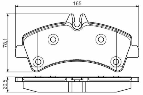 Колодки гальмівні (задні) MB Sprinter 411-519CDI/VW Crafter 06- (спарка)