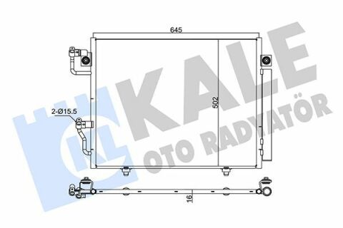 KALE MITSUBISHI Радиатор кондиционера Pajero II,III