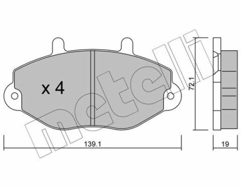 Колодки гальмівні (передні) Ford Transit 91-00/Transit Tourneo 94-00 15"