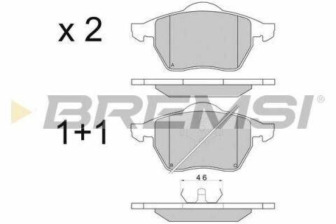 Тормозные колодки пер. Golf IV/Octavia/A3 1.8T/1.9TDI