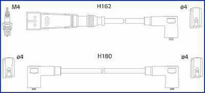 Провода зажигания VW Caddy II 1.4i 95-04 (к-кт) (HÜCO)