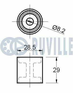 RUVILLE VW Ролик натяж.1,8/1,9TDI AUDI,SEAT,SKODA