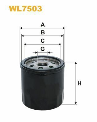 Фільтр масляний VW Caddy II 1.4/1.6i/Golf IV/V/Seat (h=78mm)