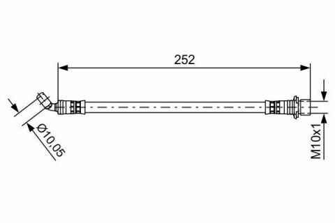 Шланг тормозной (задний) Toyota 4 Runner/Land Cruiser Prado 2.7-4.7 01- (255mm) (R)