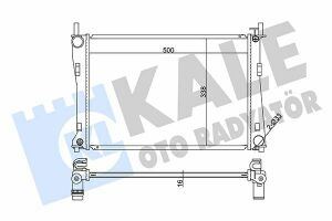 KALE FORD Радиатор охлаждения Fiesta V,Fusion,Mazda 2 1.25/1.6 01-