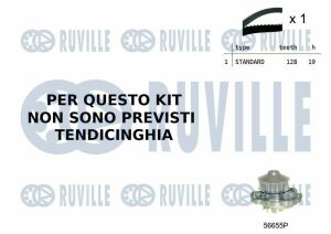 RUVILLE К-кт ГРМ з помпою JETTA II (19E, 1G2, 165) 1.3 Cat POLO (86C, 80) 1.3 Cat 1.3