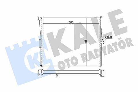 KALE BMW Радиатор охлаждения X3 E83 2.0/3.5d