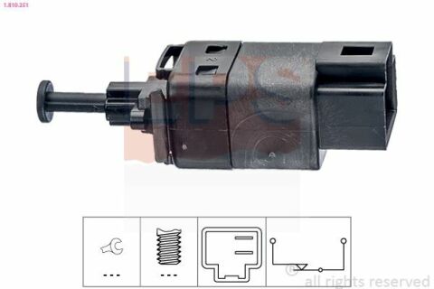 EPS CHEVROLET Вимикач STOP-сигналів Aveo 06-, Lacetti 05-, Matiz 05-, Tacuma 00-.