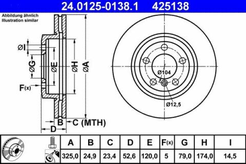 Диск гальмівний (передній) BMW 3 (E46) 99-06 (325x24.9)