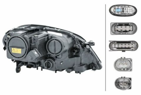 Фара основная bi-xenon с мотором, с лампами, без предков. аппарата d2s/h7 py21w w5w wy5w лев.