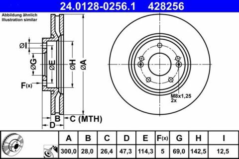 Диск тормозной (передний) Hyundai Tucson 07-/i40/ix35/Kia Sportage 10-(300x28)(с покрытием)(вентил.)