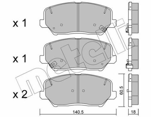 Колодки тормозные (передние) Hyundai i30 11-/Veloster 12-17/Kia Cee'd/Pro Cee'd 12-/Cerato 13-