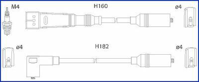 HITACHI VW Комплект високовольтних дротів Audi 80 1.4/2.0 78-