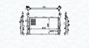 OPEL радиатор охлаждения Meriva A 1.4/1.8