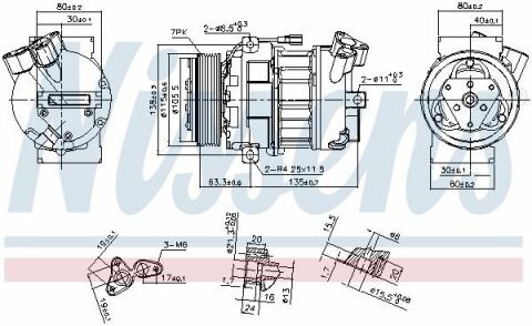 Компрессор кондиционера NV300, NV400, X-TRAIL II 2.0 07-, OPEL, RENAULT NISSAN