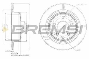 Тормозной диск зад. Qashqai/X-Trail/Leaf/Kaleos I 01- (292x16)