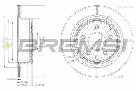 Тормозной диск зад. Qashqai/X-Trail/Leaf/Kaleos I 01- (292x16)