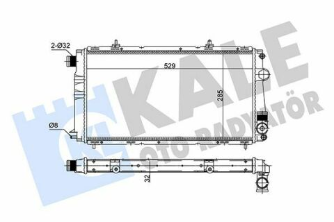 KALE CITROEN Радіатор охолодження C15 1.8/1.9D 86-00