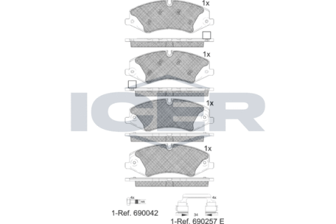 Колодки тормозные (передние) Land Rover Discovery IV/V 09-/Range Rover III/IV/Sport I/II 06-