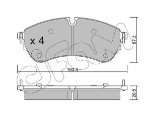 Гальмівні колодки пер.VW HCV Crafter 2.0 16-