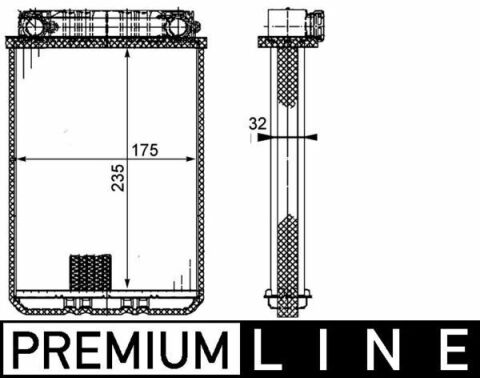 Радиатор отопления MB C-CL.  (W203)