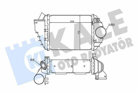 KALE VW Інтеркулер Audi A4, Passat, Skoda SuperB I 2.5TDI 97-