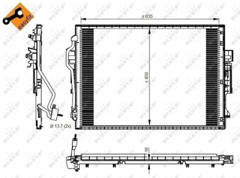 Радиатор кондиционера S-Class (W221) 05-13