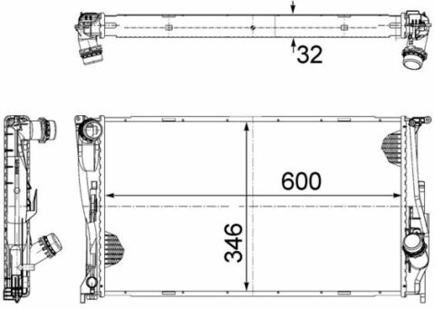 Радіатор  охолодження  BMW  3  (E90)