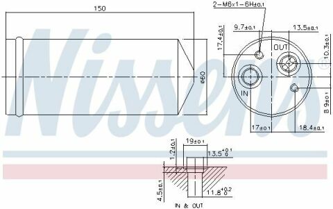 Осушувач DW NUBIRA(97-)2.0 i(+)[OE 611856]