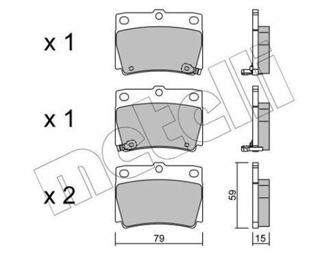 Колодки тормозные (задние) Mitsubishi Pajero 91-00/Pajero Sport 98-