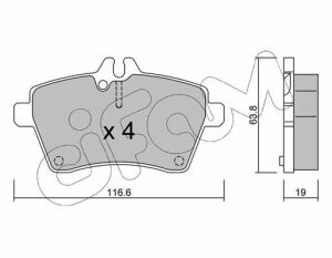 Тормозные колодки пер. Yaris/W169/W245 04-