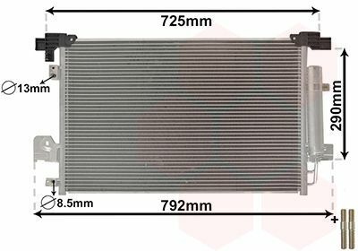 Радіатор кондиціонера Mitsubishi Lancer VIII/Outlander II 1.5-2.4 06-12