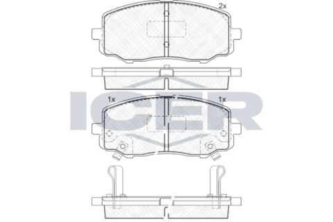 Колодки тормозные (передние) Dodge i10 07-/Hyundai i20/Click 08-