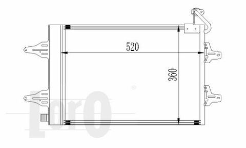 Радиатор кондиционера Skoda Fabia/Roomster/VW Polo 1.0-2.0/1.4-1.9D 99-