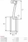 Щітки генератора (12V) (4.5x8x20) (вугільні), фото 2 - интернет-магазин Auto-Mechanic