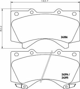 Гальмівні колодки пер. Toyota Land Cruiser 08-(advics)