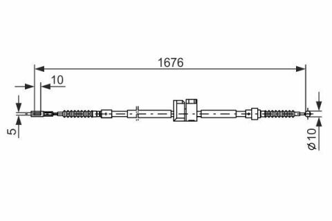 Трос ручного тормозной (правый) AUDI 100/A6/Quattro/V8 88 -94,