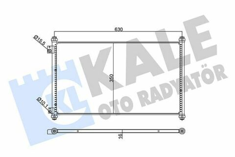 KALE HONDA Радіатор кондиціонера Accord VI 3.0 98-,Civic VII 1.4/1.6 01-